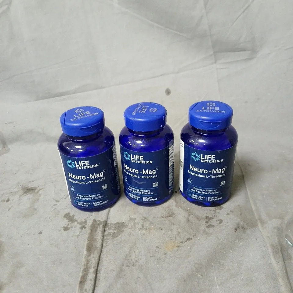 3 X LIFE EXTENSION NEURO - MAG 90 CAPSULES