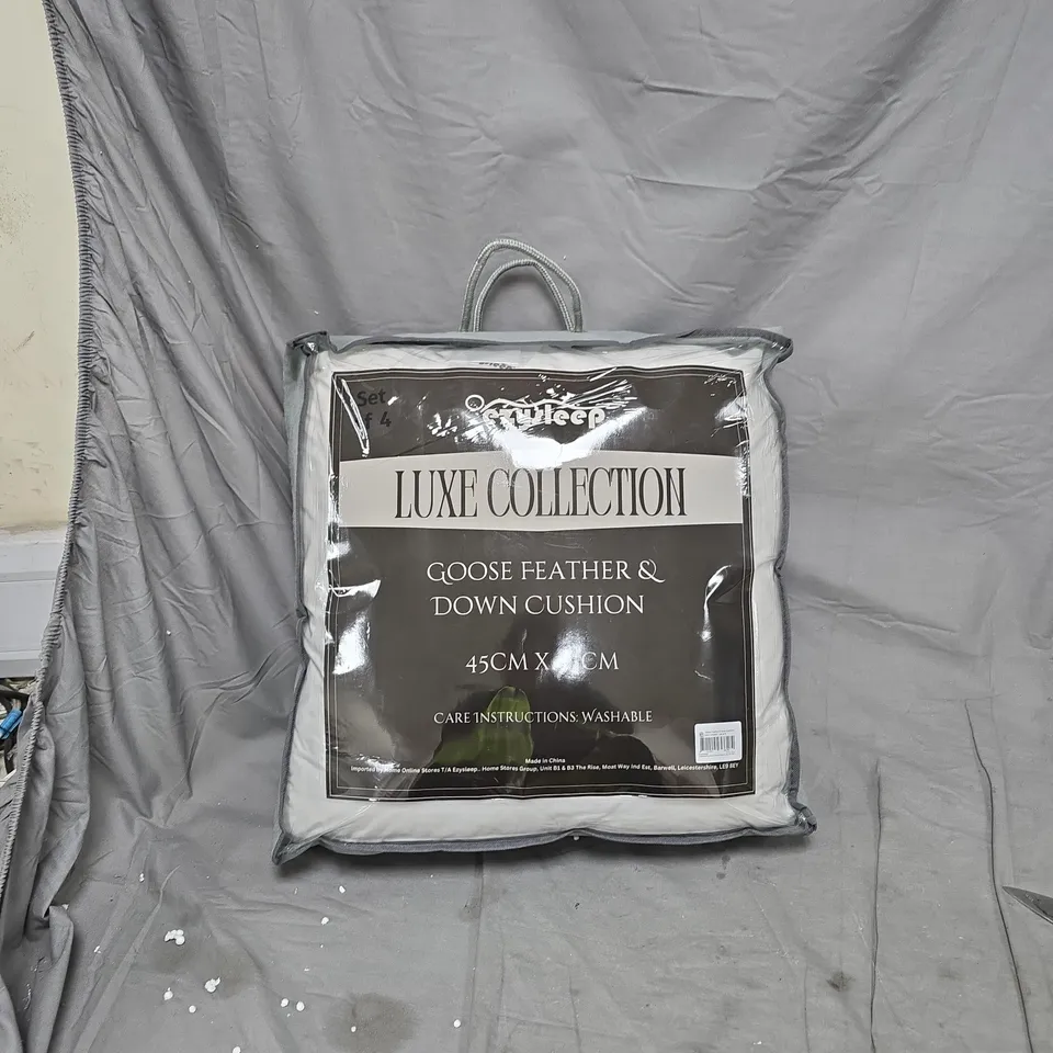 LUXE COLLECTION GOOSE FEATHER & DOWN CUSHION – 45CM X 45CM