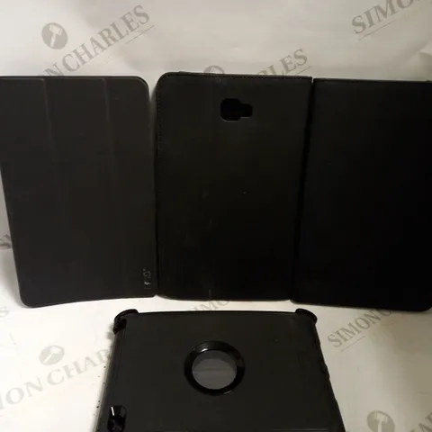 BOX OF APPROX 20 ASSORTED BLACK TABLET CASES INCLUDING OTTER BOX, IVSO AND LOGIK TABLET CASES