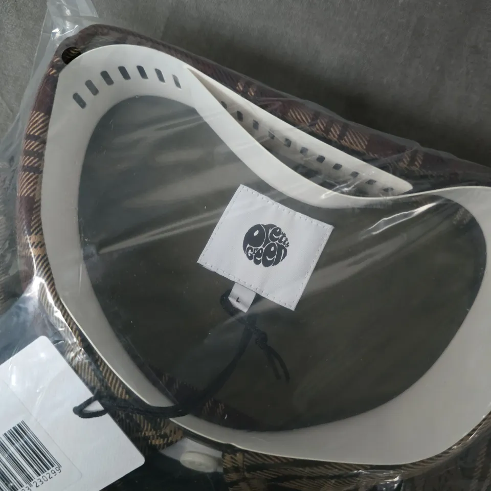 BAGGED PRETTY GREEN ODLHAM CHECK SHIRT IN KHAKI - LARGE