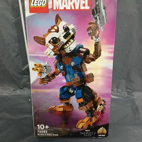 BOXED LEGO MARVEL INFINITY SAGA ROCKET & BABY GROOT 76282