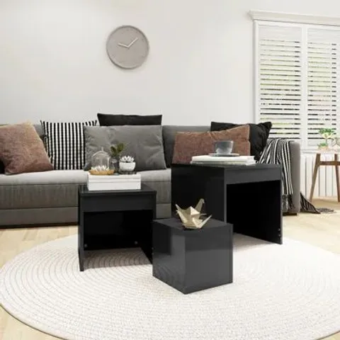 BOXED GNESIS NESTING TABLES 3PCS ENGINEERED WOOD [SET OF 3]