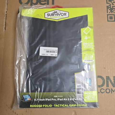 SURVIVOR RUGGED FOLIO FOR 9.7-INCH IPAD PRO / IPAD AIR 2 & IPAD AIR – BLACK