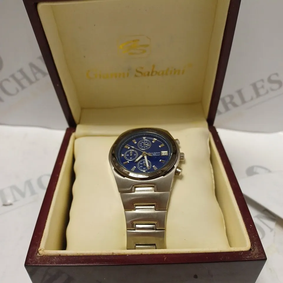 GIANNI SABATINI CHRONOGRAPH BLUE DIAL WATCH