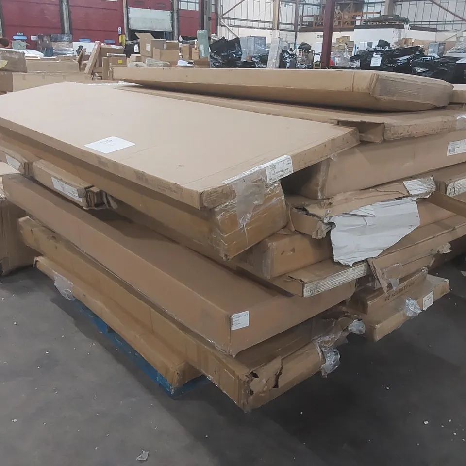 PALLET OF ASSORTED FLAT PACK FURNITURE PARTS