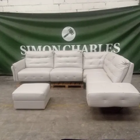 QUALITY DESIGNER ITALIAN MADE BOLZANO LEATHER POWER RECLINING CORNER CHAISE SOFA