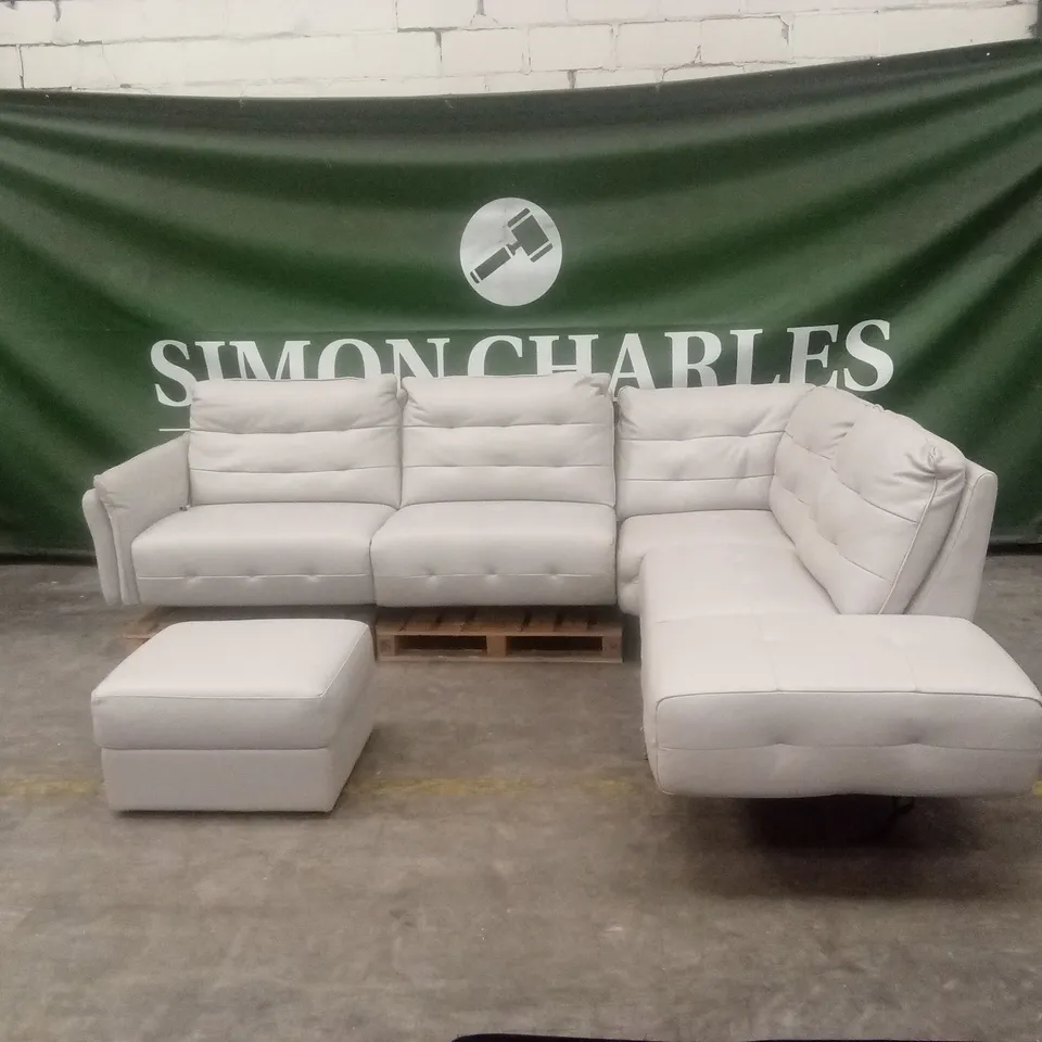 QUALITY DESIGNER ITALIAN MADE BOLZANO LEATHER POWER RECLINING CORNER CHAISE SOFA