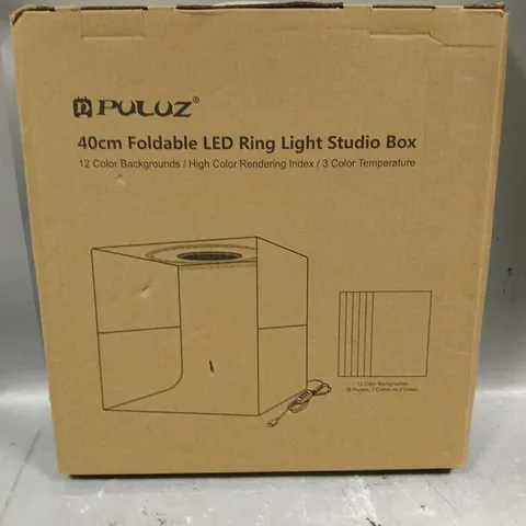 BOXED PULUZ 40CM FOLDABLE LED RING LIGHT STUDIO BOX