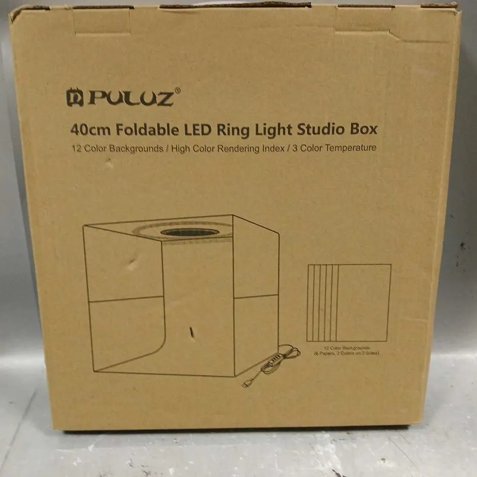 BOXED PULUZ 40CM FOLDABLE LED RING LIGHT STUDIO BOX