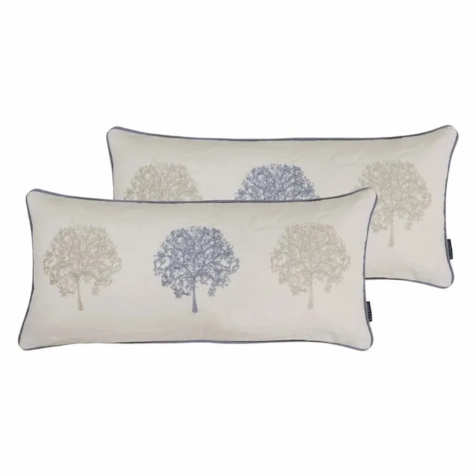OAKDALE POLYESTER CUSHION 30 X 65 SILVER 2 PACK