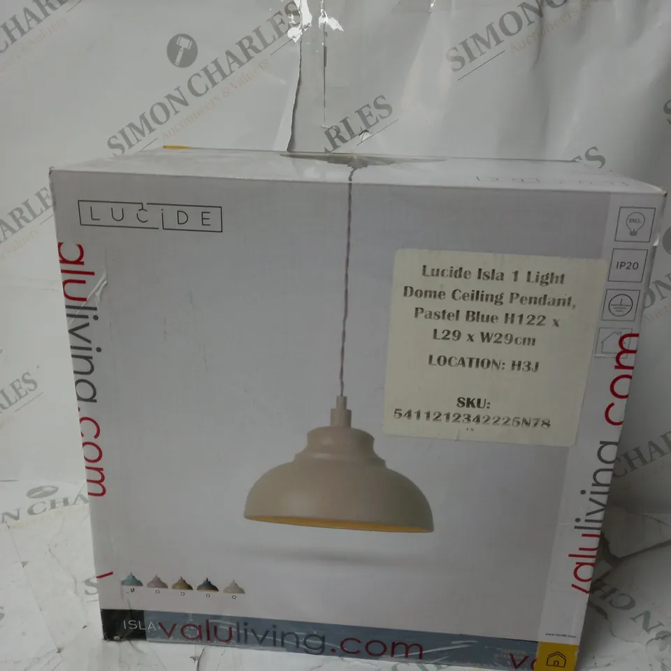 LUCIDE ISLA 1 LIGHT DOME CEILING PENDANT 