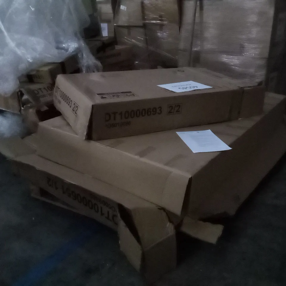 PALLET OF ASSORTED BOXED DINING TABLE PARTS