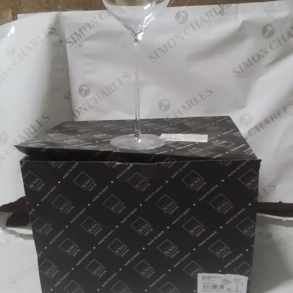 BOXED UTOPIA DIVERTO COUPETINI MARTINI GLASSES APPROXIMATELY 6