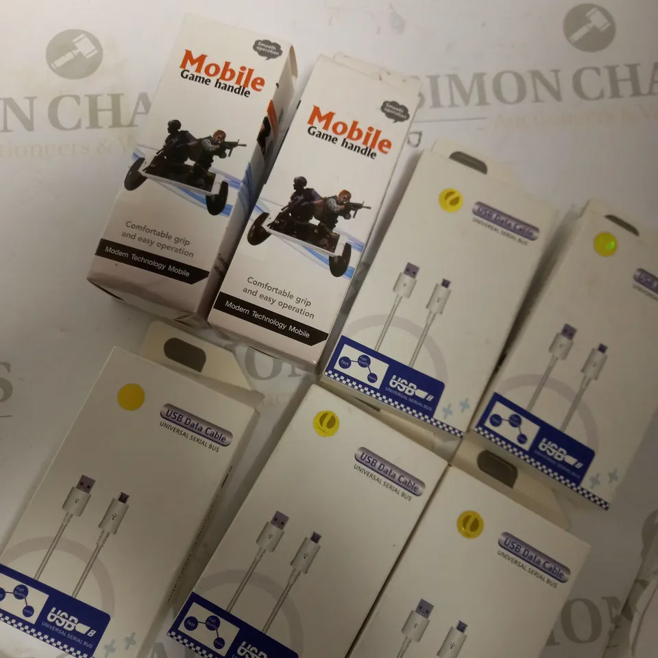 LOT OF APPROX 6 TO INCLUDE USB DATA CABLE AND MOBILE GAME HANDLE