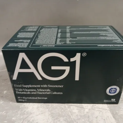 BOXED AND SEALED AG1 FOOD SUPPLEMENT WITH SWEETENER BOX (30x12)