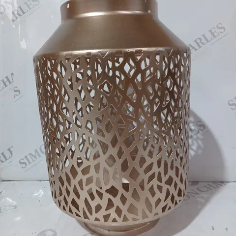 OUTLET ALISON CORK METAL LEAF LANTERN