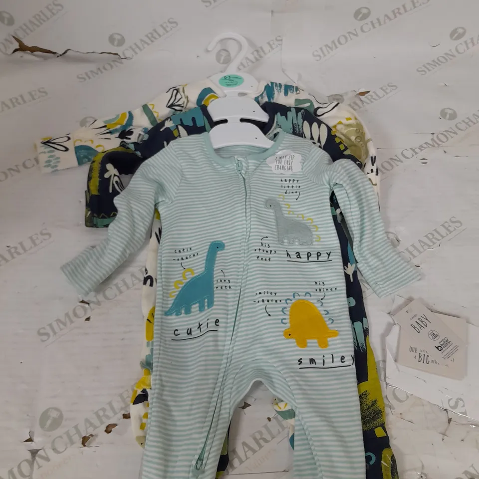 SET OF 3 BOYS BABYGROWS SIZE 0-3 MONTHS