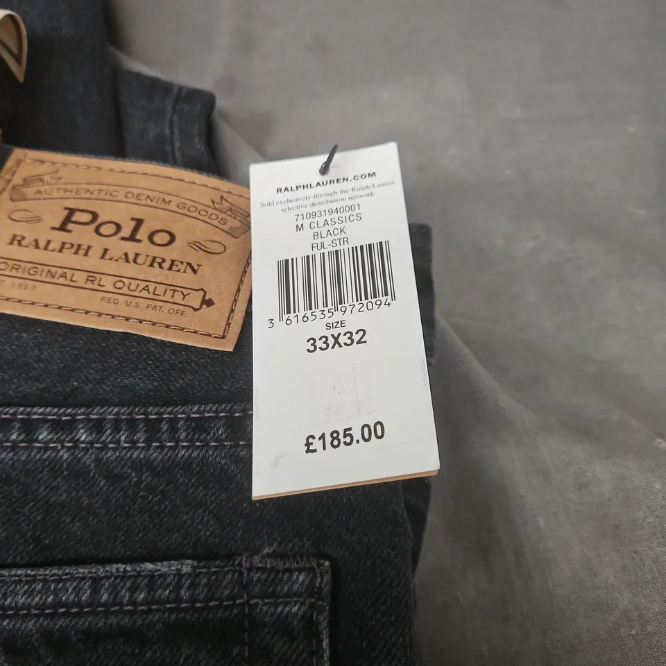 POLO RALPH LAUREN JEANS – MEN’S DARK DENIM, UK 33 (33X32)