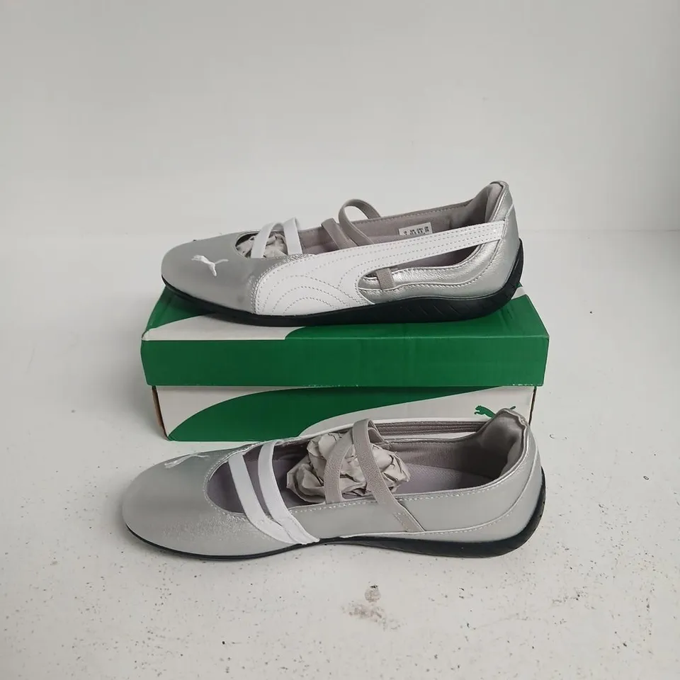 PUMA SPEEDCAT BALLET METALLIC WOMENS SHOES – SILVER, UK 7 (EU 40.5)