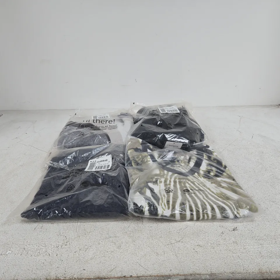 BOX OF APPROXIMATELY 25 ASSORTED CLOTHING ITEMS OF VARIOUS STYLES AND SIZES TO INCLUDE BLACK DRESS, KNITTED SWEATER, LACE TOP ETC