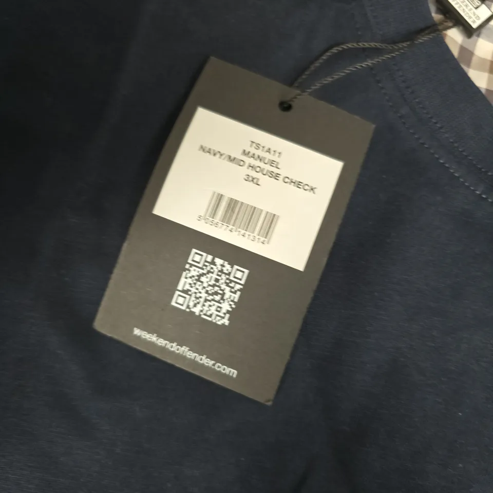 WEEKEND OFFENDER NAVY CREW NECK T-SHIRT – 3XL