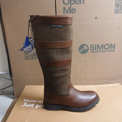 HARRY HALL DENTON LONG COUNTRY BOOT DARK BROWN BOXED UK 6