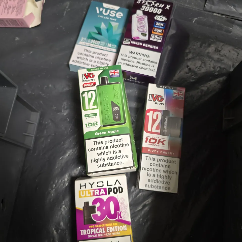 ASSORTED NICOTINE VAPING PRODUCTS – E-CIGARETTE PODS & REFILLS (BOXES)