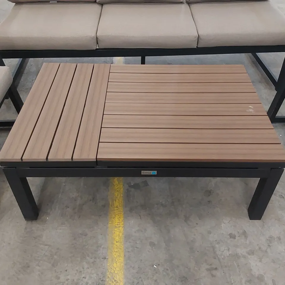 NADASHA - HEMSBY 3 PIECE SOFA SET WITH GAS ADJUST TABLE AND CUSHIONS