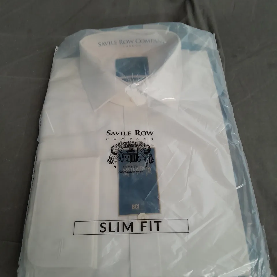 SAVILE ROW SLIM FIT 41CM WHITE SHIRT 