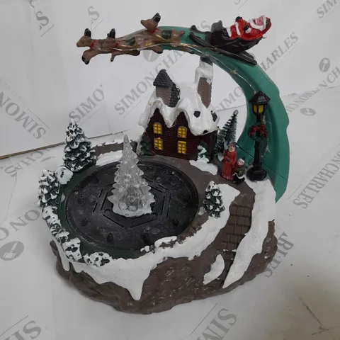BOXED LED FOUNTAIN CHRISTMAS VILLAGE SCENE