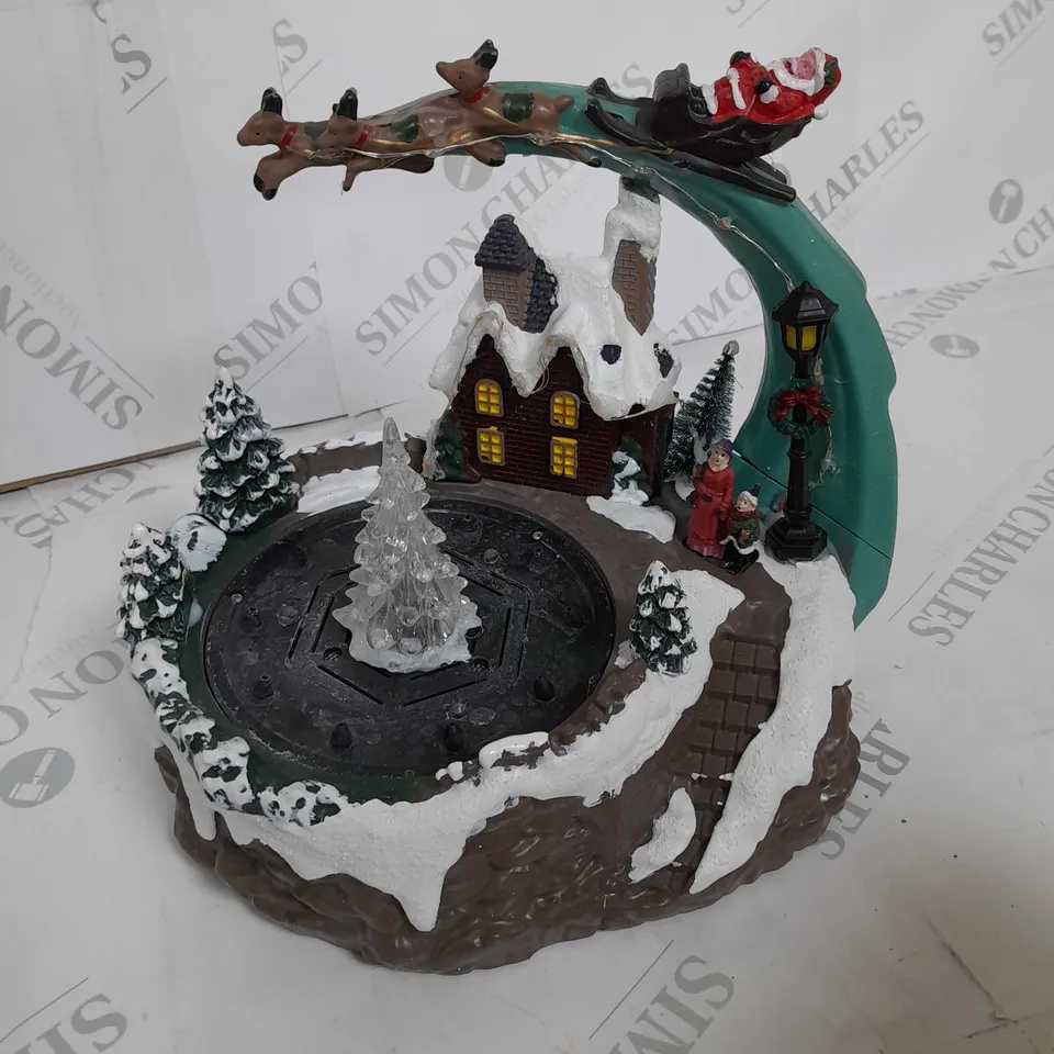 BOXED LED FOUNTAIN CHRISTMAS VILLAGE SCENE  RRP £45.99