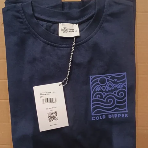 BRAND NEW BRASS MONKEY T-SHIRTS - NAVY SIZE MEDIUM APPROXIMATELY 26