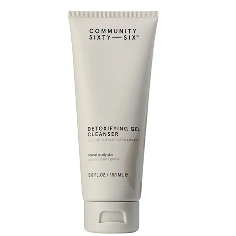 BOX OF APPROXIMATELY 30 X COMMUNITY SIXTY-SIX DETOXIFYING GEL CLEANSER & OIL CONTROL MOISTURIZER – FACIAL SKIN CARE DUO