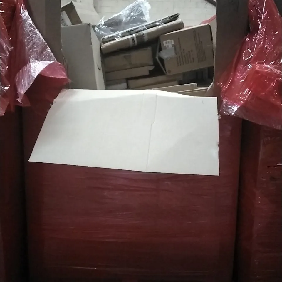 PALLET OF HOUSEHOLD ITEMS TO INCLUDE TURNTABLE SYSTEM, CLOTHES AIRER, RETRACTABLE GATE,MIRROR AND OTHER ASSORTED ITEMS...