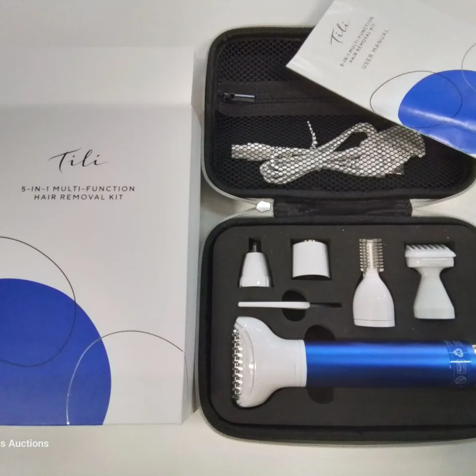BOXED TILI 5-IN-1 MULTI-FUNCTION HAIR REMOVAL KIT - NAVY