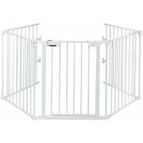 BOXED 5 PANEL BABY SAFETY PLAYPEN FIREPLACE BARRIER GATE ROOM DIVIDER - WHITE (1 BOX)