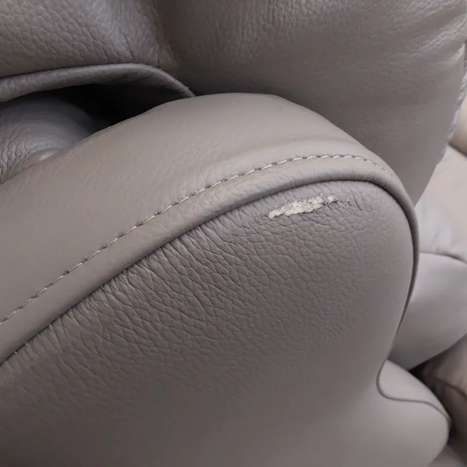 QUALITY BRITISH DESIGNER G PLAN NEWBURY TWO SEATER SOFA OXFORD MUSHROOM LEATHER 