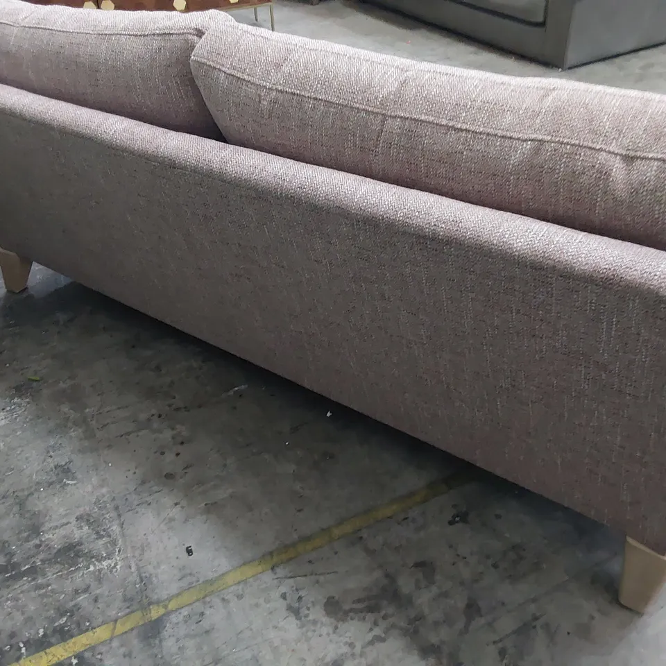 QUALITY BRITISH MADE LOUNGE Co ROSE THREE SEATER SOFA PINK FABRIC 