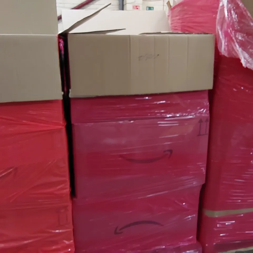 PALLET OF ASSORTED ITEMS INCLUDING: DOG POOL, CAMPING CHAIR, EYE AND EAR PROTECTOR, ELECTRIC FLY BAT, HAT, DOG JACKET, GYM STRAPS, GLASS PHONE SCREEN PROTECTOR, WATCH STRAPS
