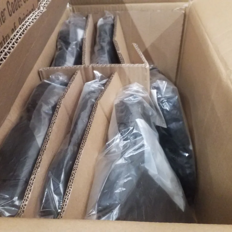 BOX CONTAINING APPROXIMATELY 6 PAIRS OF BRAND NEW SIMPLY BE BLACK PHOEBE EX WIDE SANDALS - SIZE 9