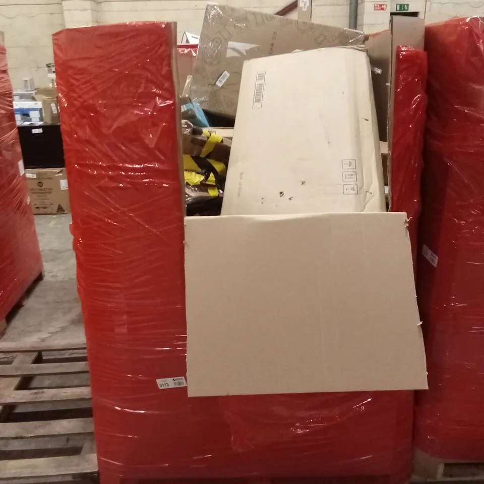 PALLET OF HOUSEHOLD GOODS AND PRODUCTS TO INCLUDE; SUCTION HOOK, PLANT HANGER HOOKS, TWIST JELLYDANCER TOY, MAGNETIC TILE TRAVEL SET