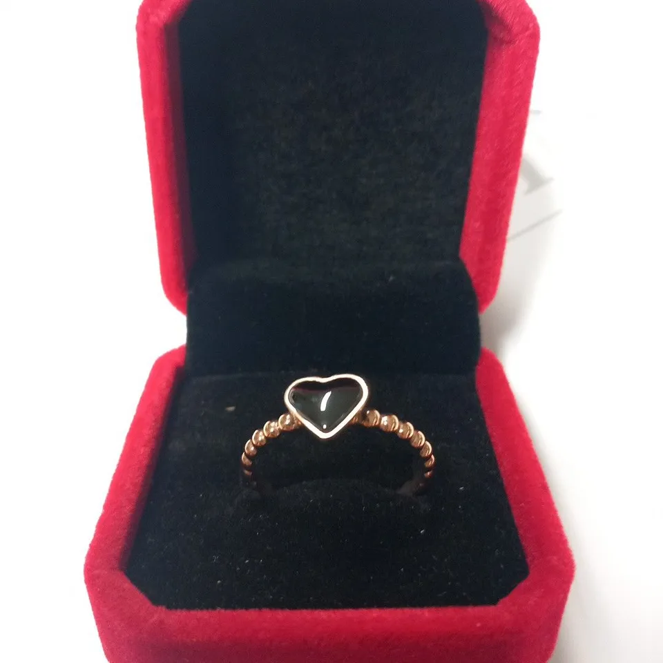 BERING ROSE BEAD & HEART RING SIZE 8