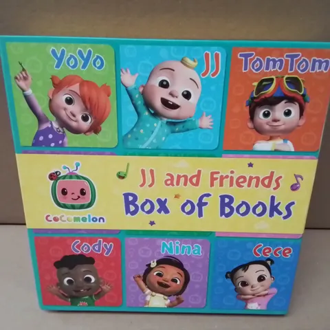 LOT OF APPROXIMATELY 38 COCOMELON JJ AND FRIENDS BOX OF BOOKS