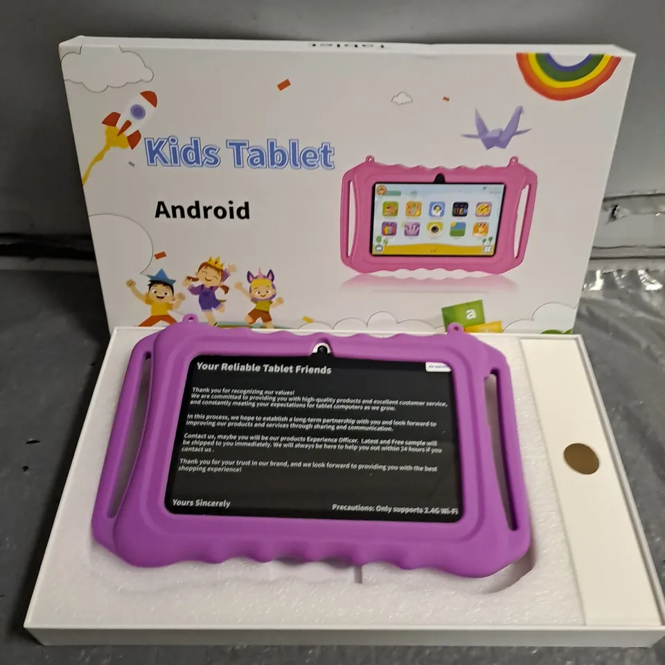 BOXED KIDS ANDROID TABLET WITH PINK CASE