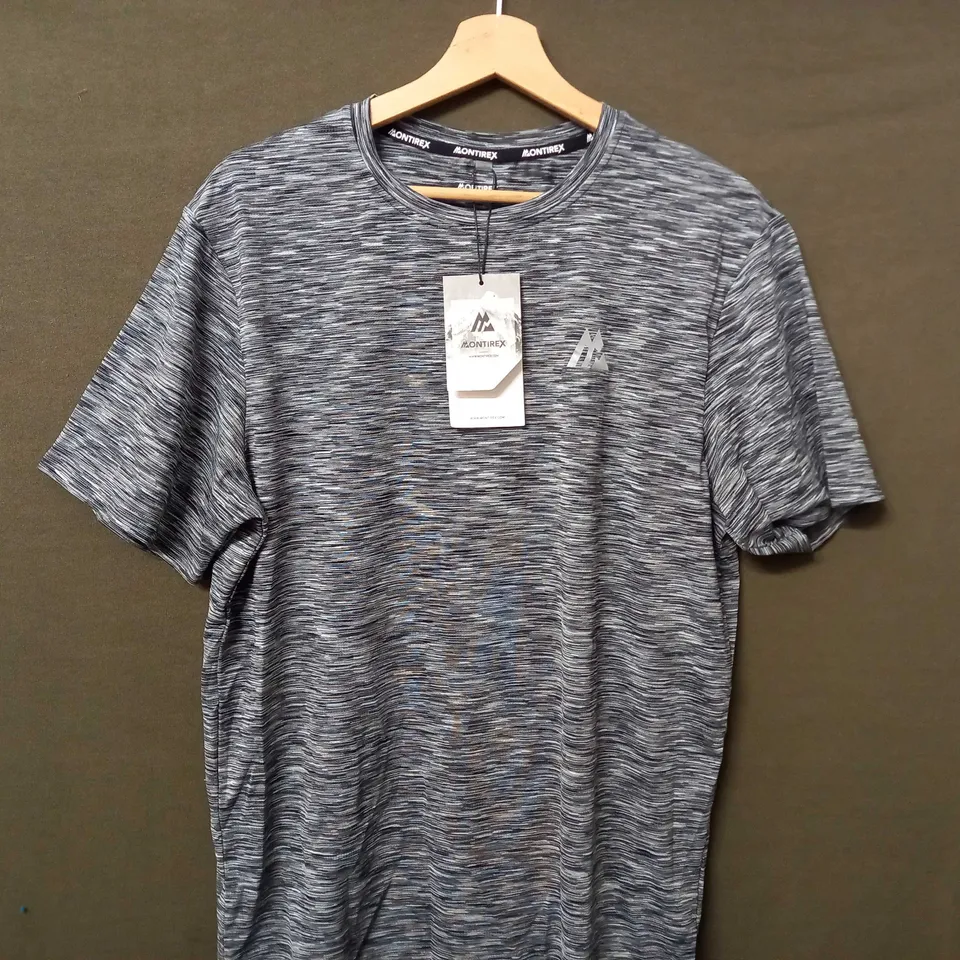 MONTIREX TRAIL 2.0 TEE IN PLATINUM GREY/CEMENT GREY - LARGE