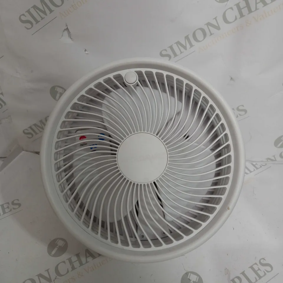BELL & HOWELL OSCILLATING FOLDING RECHARGEABLE FAN, WHITE