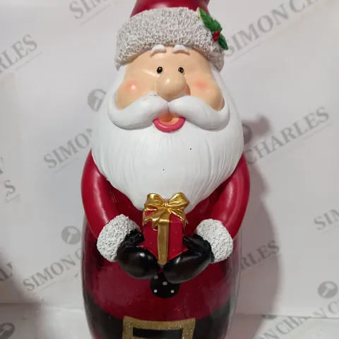 BOXED FESTIVE PRE-LIT LARGE GLASS CHRISTMAS CHARACTER - SANTA