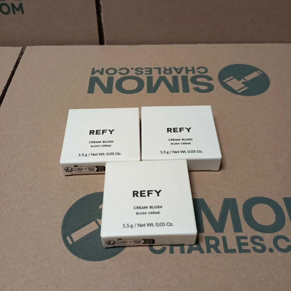3 X REFY CREAM BLUSH: PEACH/PLUM/CHERRY 1.5G