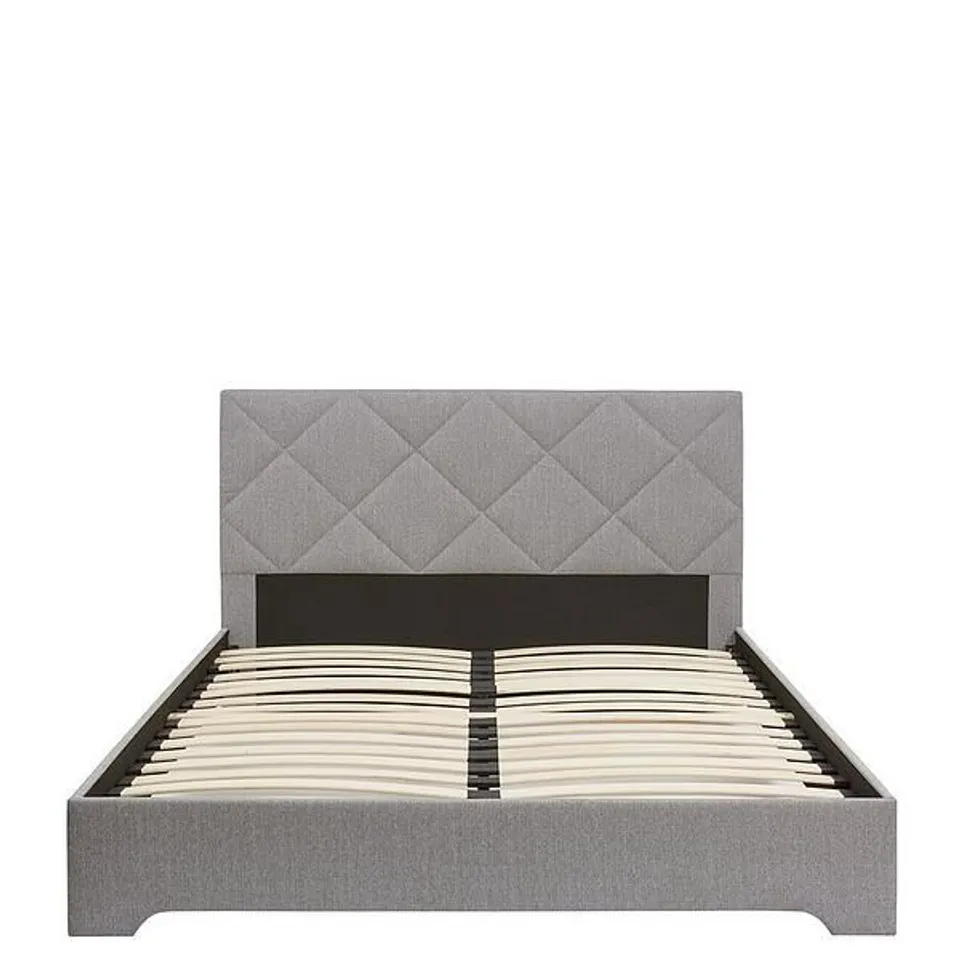 BOXED LUCA DOUBLE BED FRAME - GREY (3 BOXES)