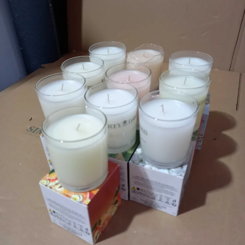 PRICES CANDLES SET OF 10 JAR CANDLES IN GIFT BOXES